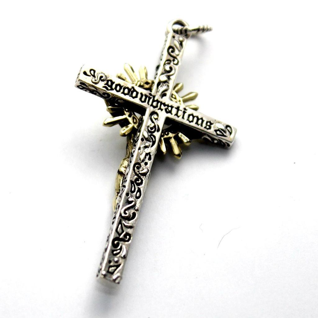 Vibrații bune vibrații bune cruce crucifix pandantiv hristos argint