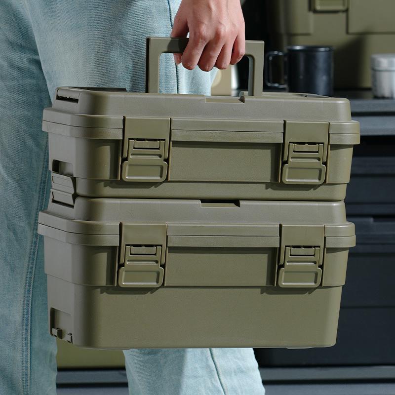 Multi-Layer Tool Storage Box for Gardening, Painting, and Hardware