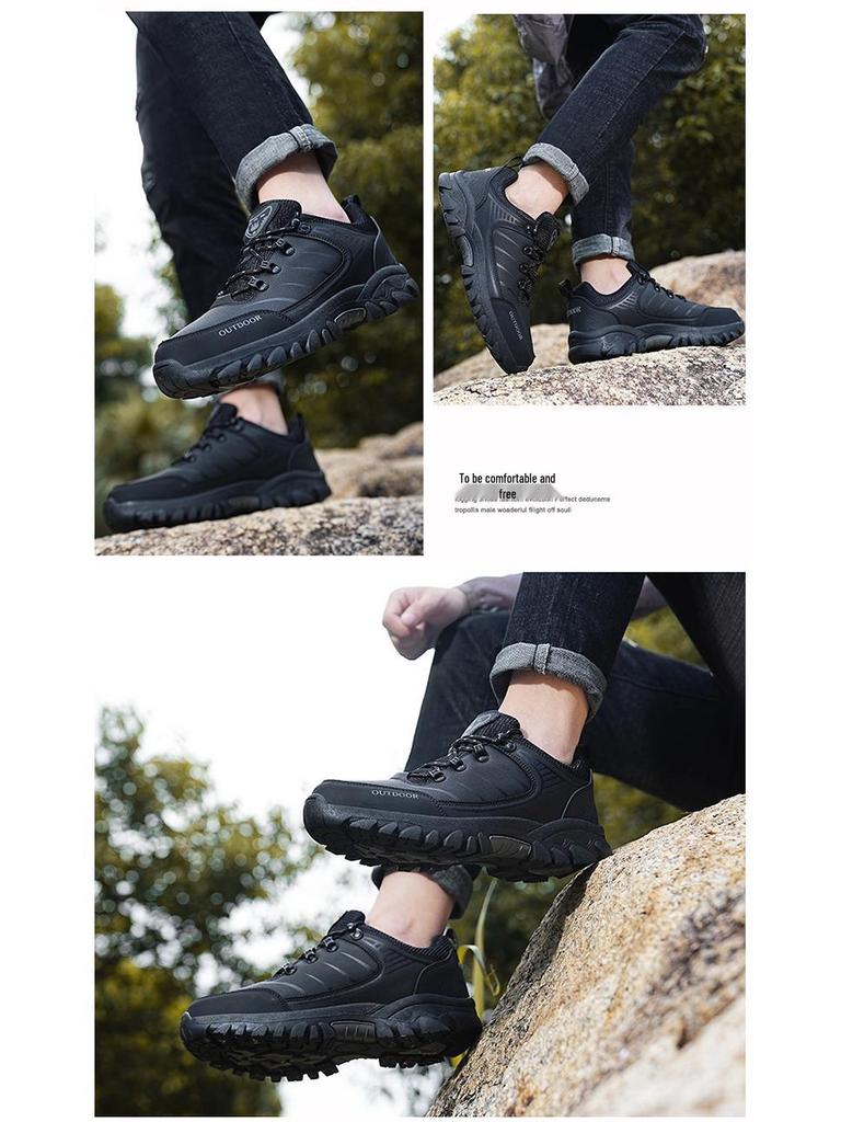 Men's Low-Cut Non-Slip Outdoor Hiking Shoes - Versatile, Wear-Resistant for Camping and Walking