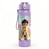 1PC Little Girl Prayer Floral Surround Print 750ml Color Plastic Sports Water Bottle Leakproof Flip Straw Lid Suitable for Sports Office Home Use