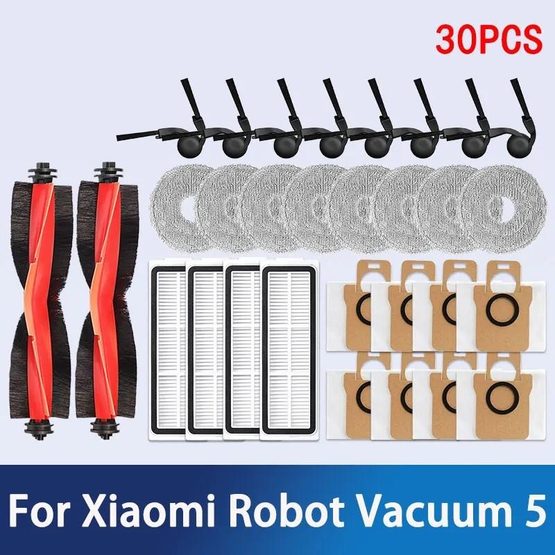Für Xiaomi Roboterstaubsauger 5 / OV31GL Ersatzzubehör Rollbürste Hauptseitenbürste Wischlappen HEPA-Filter Staubbeutel Ersatzteile