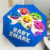 B-Baby Shark Print Automatic Umbrella, 8 Rib Iron Frame, Plastic Handle, Suitable for Outdoor Travel &Daily , Ideal Gift