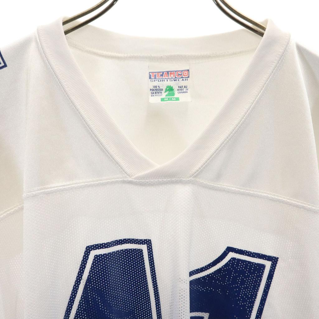 TEAMCO 90er Alt Kurzarm American Football V-Ausschnitt Tragen M SPORTBEKLEIDUNG Herren Gebraucht