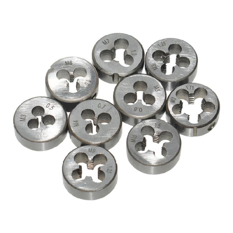 

Professional Heat Resistant Metric Thread Die Set Hand Alloy Steel Metalworking Tool Kit for Enhances Durability 9x 1