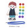 Children's Threading Toy Montessori Enlightenment Training Life Skills Teaching Aids Clothes Threading Game Wooden Fun Toy Gifts