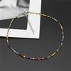 New Korean Sweet Colorful Chokers Collar Boho Seed Beaded Clavicle Necklaces for Women Girls Trendy Jewelry