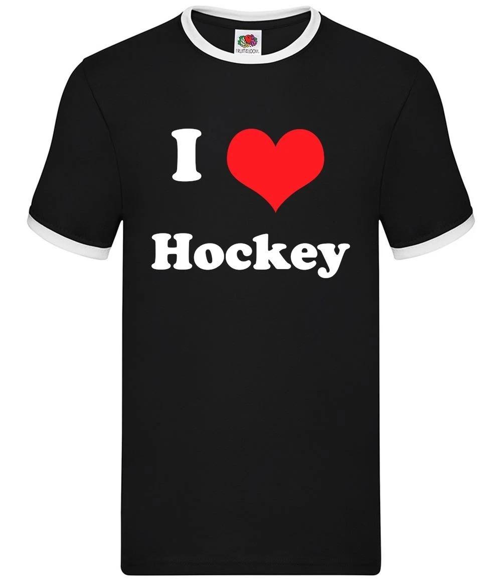 I Love Hockey - Mens Ringer - Equipment Gift XXL