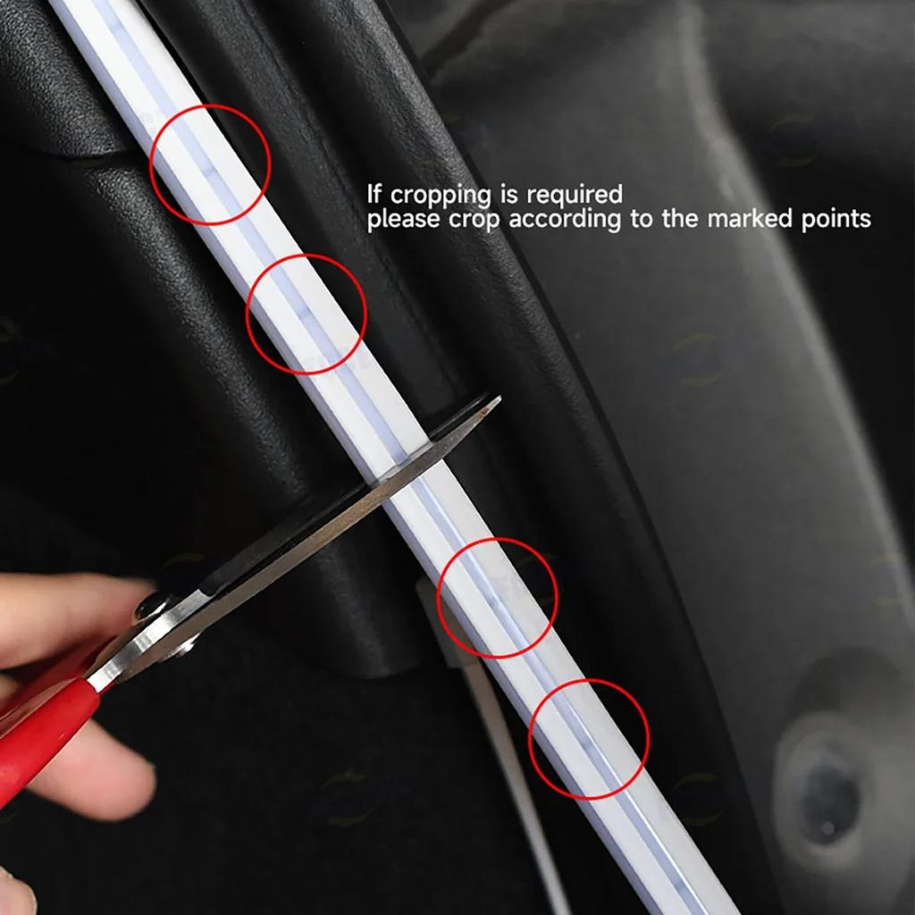 Modified LED Car Trunk Lighting Strip With Cigar Magnetic Induction 5 Meters Free-Cut Waterproof Soft Decorative Light Bar