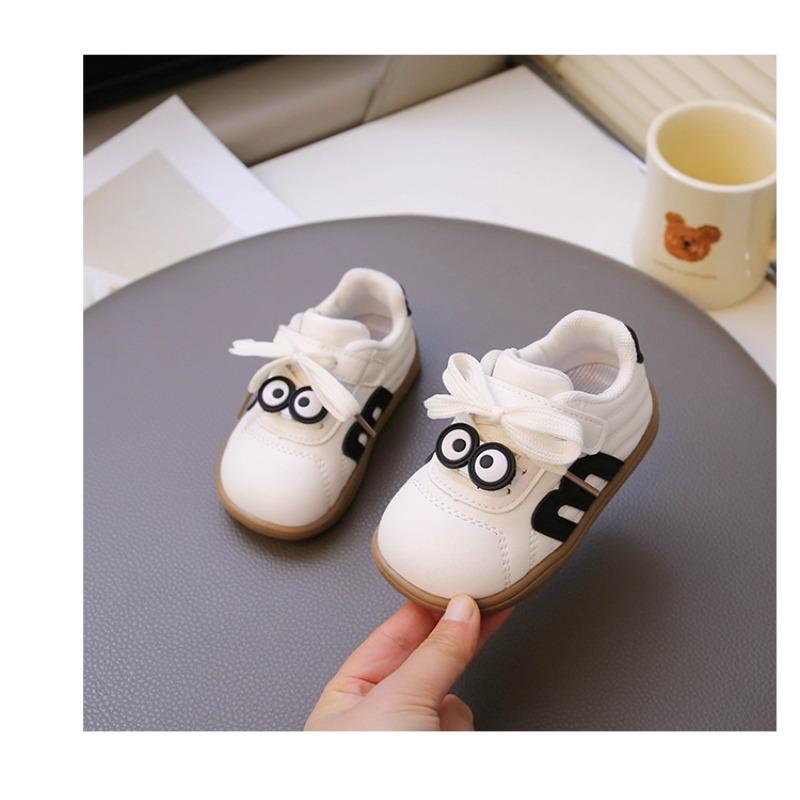 Spring and Autumn Children's Sneakers Boys 1-3-6 Baby Shoes Soft Sole Girls Little White Shoes Breathable Toddler Shoes