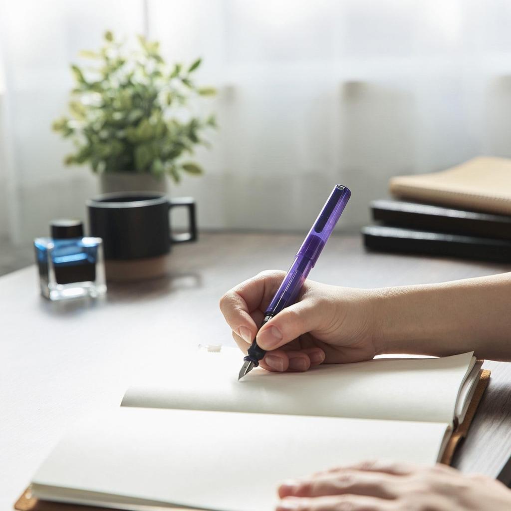 Sailor TUZU ADJUST Fountain Pen, Self-Packaged, Clear Violet Fine Nib, 12-0541-250