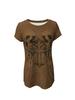 2023 European & American Halloween Skull Print Casual Women's Short Sleeve Sweatshirt Top