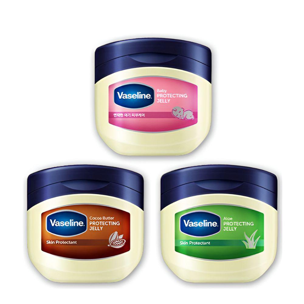[3-Pack Set] Vaseline Protecting Jelly 100ml x 3 (Baby + Cocoa + Aloe) Multi-Purpose Balm