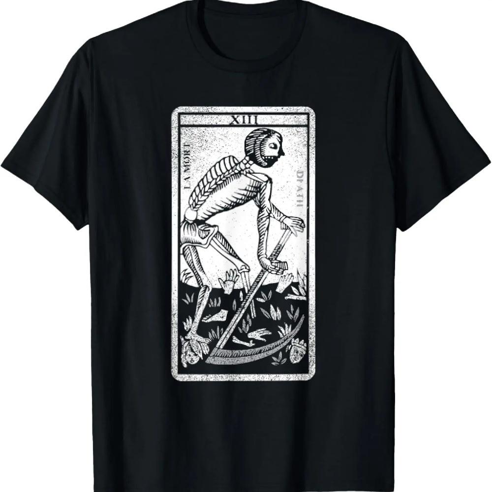 

Vintage Death Tarot Card T Shirt, XIII T-Shirt XXXXXL чёрный