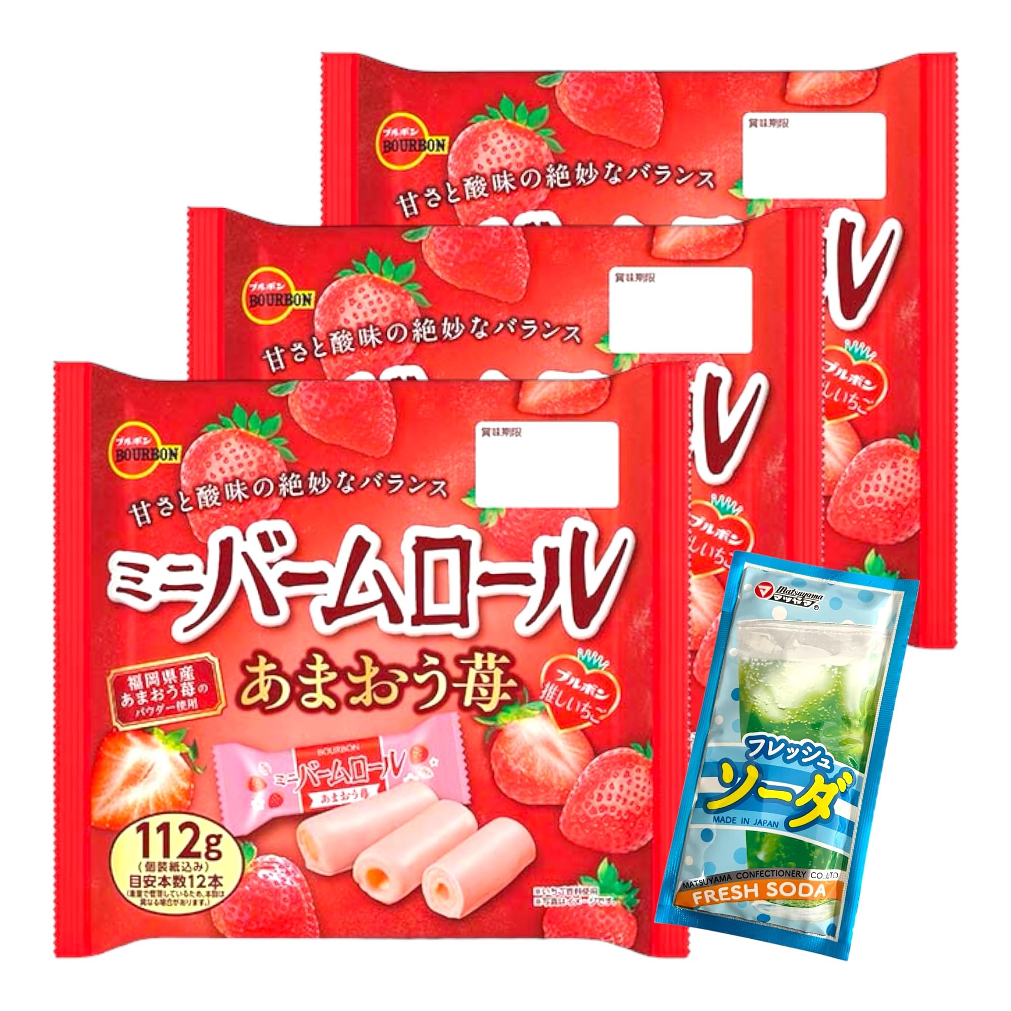 

Bourbon Mini Balm Roll Amaou Strawberry x 3 пакетика, оригинальный набор