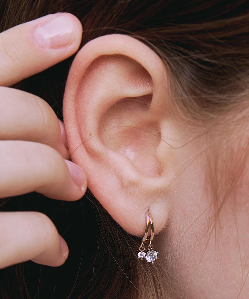 St.Scott London Two-Drop One-Touch Earrings / Stj-Eb1739