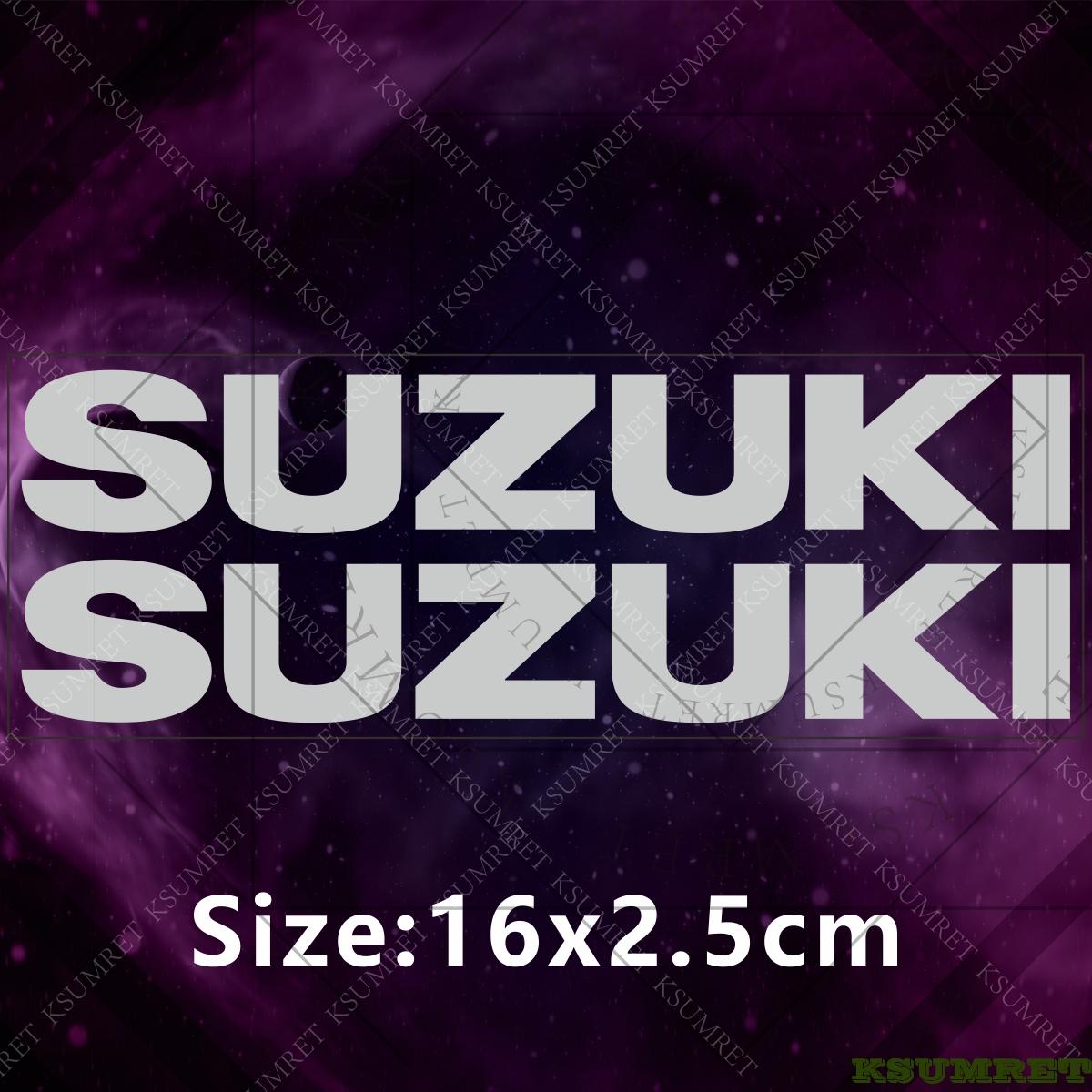 AAGJ1 Vinyl Suzuki Motorcycle Stickers Decal accessories Logo Tank Emblem Waterproof серебряный