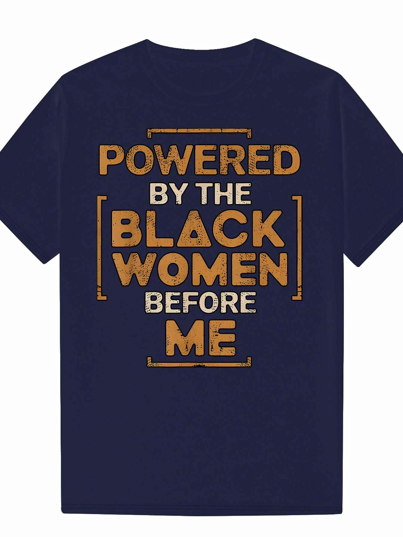 Graphic T-shirt - Heather Gray with Bold Orange Lettering POWERED BY THE BEFORE ME - 100% Polyester S