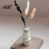 Cute Floral Arrangement Pot Creative Cat Shaped Flower Vase, Minimalist Cartoon Kitten Tabletop Planter for Dried Small Desktop Ornament Fresh