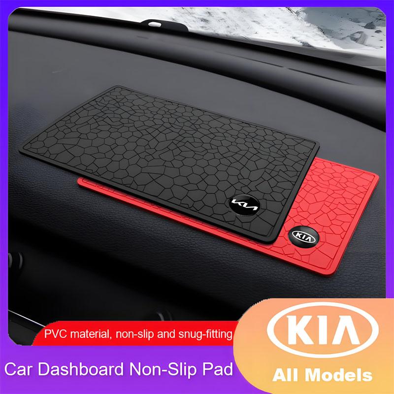 AAAHF1 Car Non-Slip Mat PVC Heat Resistant Pad Accessories For KIA GT-Line Rio Ev3 Ev6 Niro Stonic Sportage Ceed Picanto Forte Sorento