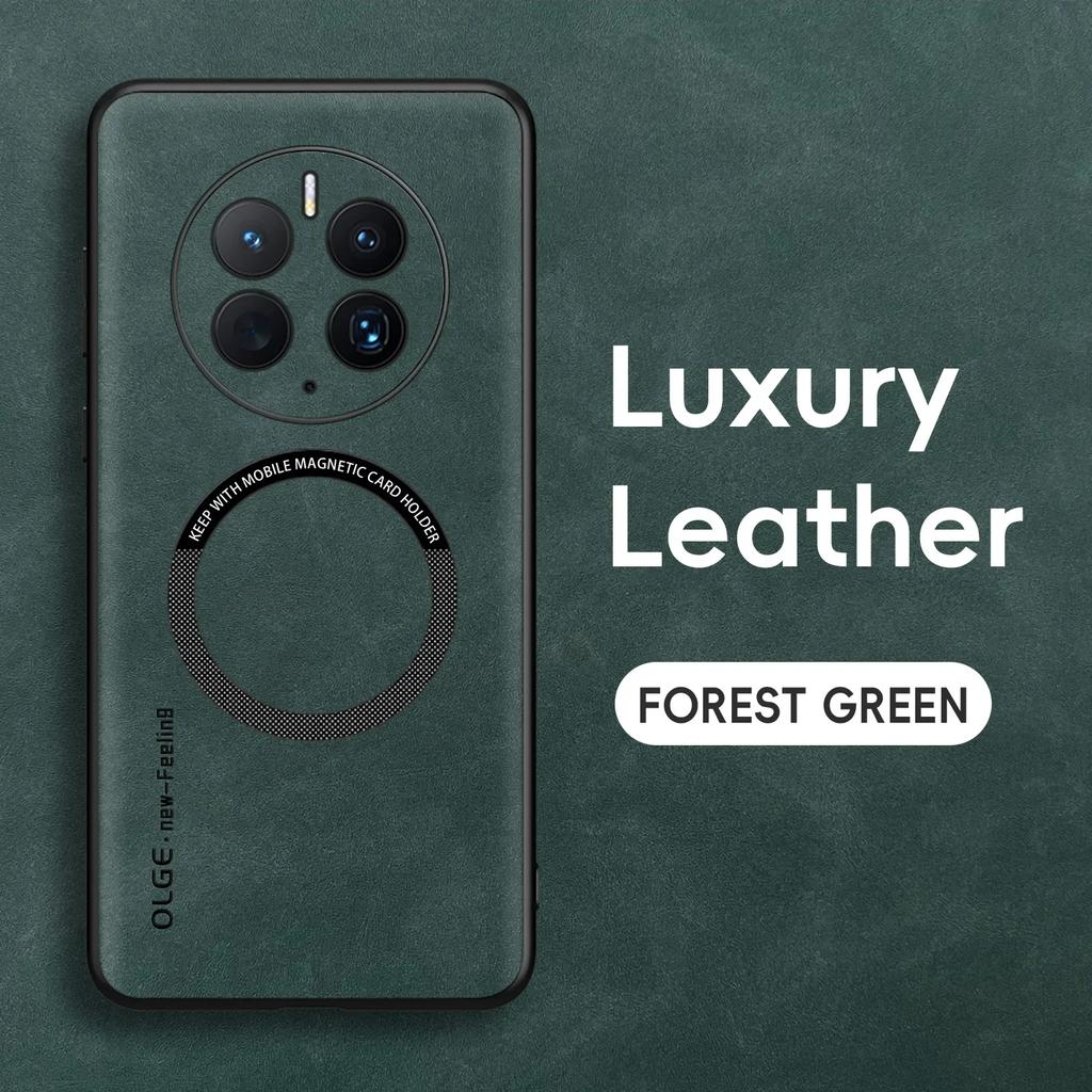 Magnetic Retro Leather Soft Case for Huawei Mate 70 60 50 Pro Mate50 70Proplus Mate60proplus Wireless Charging Phone Case Cover