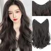 Wig Piece No Perm Fluffy Simulate U-Shaped Thicken Hairs Seamless One Piece Long Curly Partial Dyeing Women Wig Ladies Use