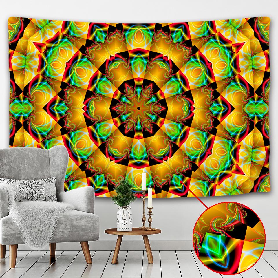 India Mandala Tapestry Wall Hanging Boho Decor Wall Cloth Tapestries Psychedelic Hippie Night Moon Tapestry Mandala Wall Carpet