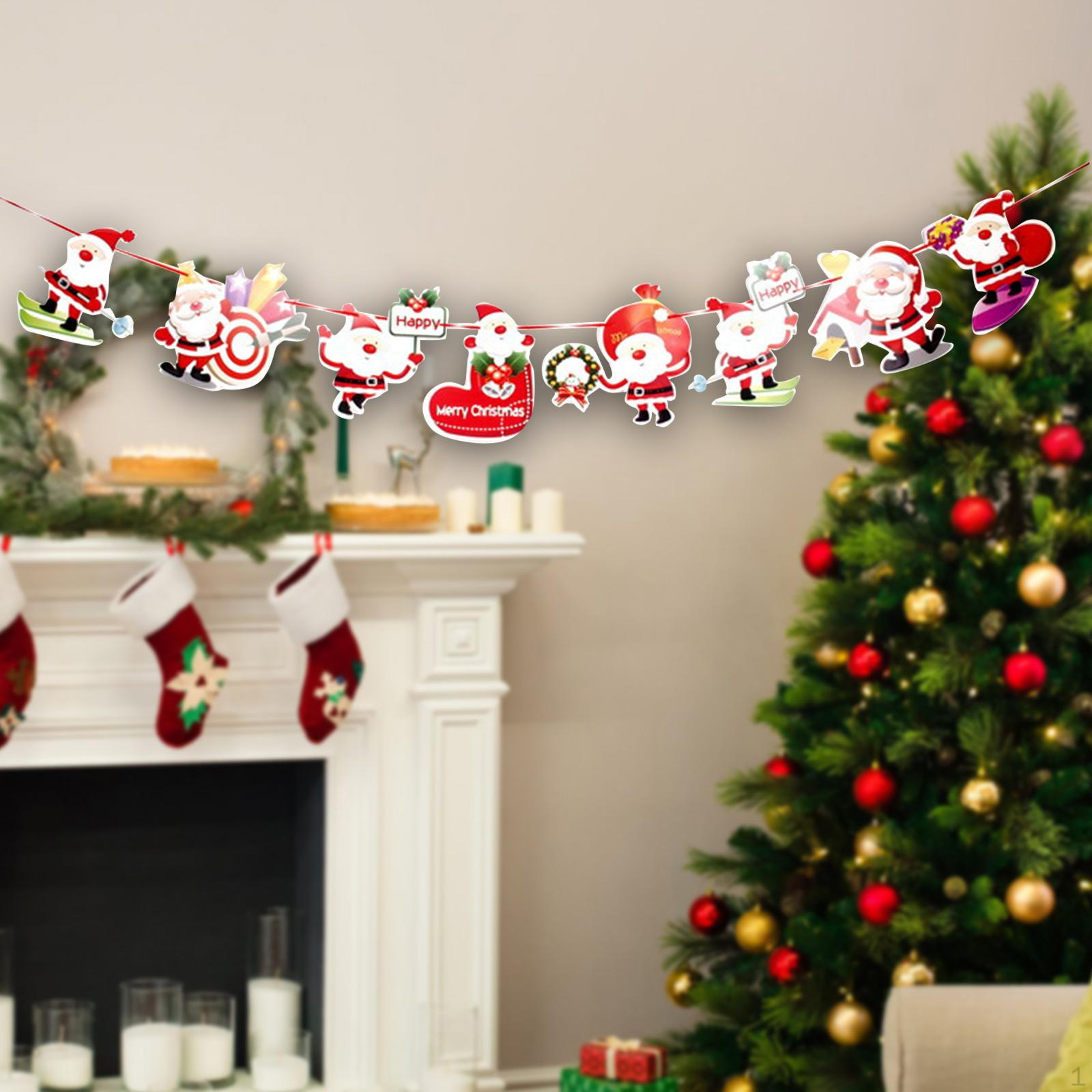 

Рождественский баннер, гирлянда, поделки, DIY, искусство, украшение, центральный элемент декора, бумажный подвесной Style B