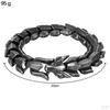 Biker Bracelet Titanium Steel of Dragon Shape Bangle for Men Boys