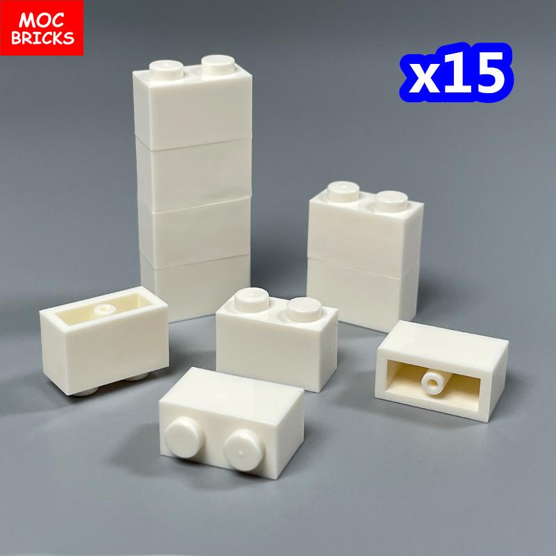 Non-Toxic Moc Bricks Window Fence Arch White Winter Snow Horse Figure City Architectural Church Accessories Children Christmas Toys