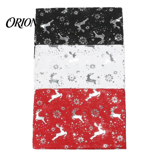 Cozy Holiday Gift for Women Christmas Theme Scarf Women, Glitter Sparkly Foil Reindeer Elegant Hot Stamping Print Scarves, Lightweight Soft Shawl Wrap