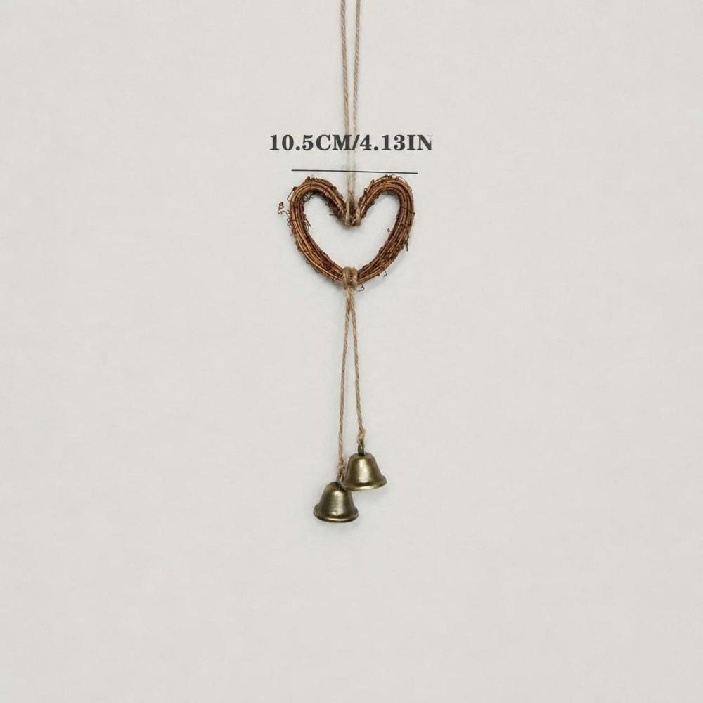 Weaving Christmas Bell Hanging Decoration Brown Wind Chime Pendant Hanging Decorative Bell  Gift