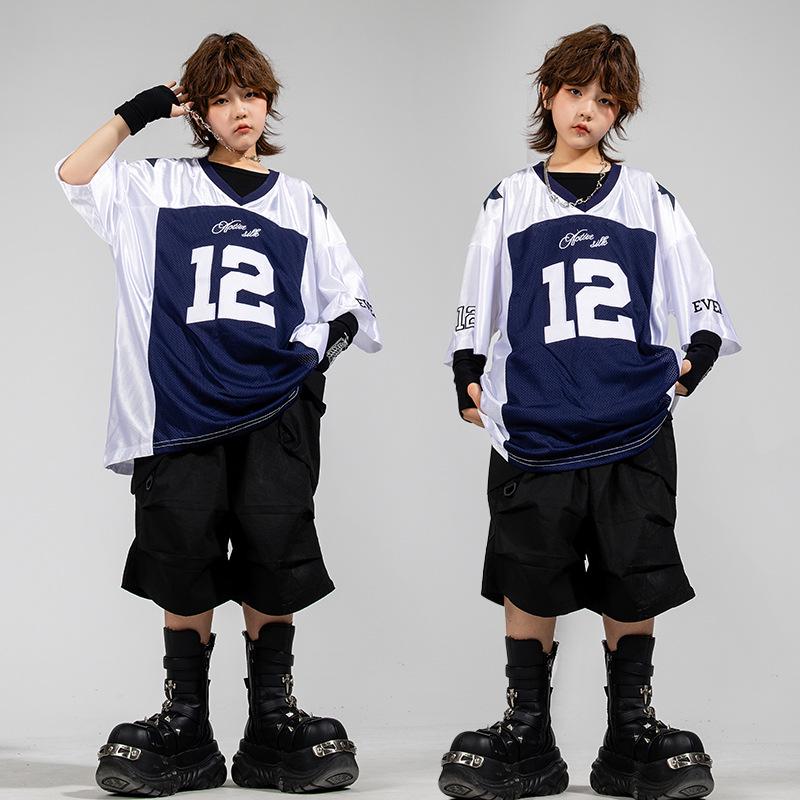 Kids' Silver Hip Hop Dance Costume Set for Boys & Girls