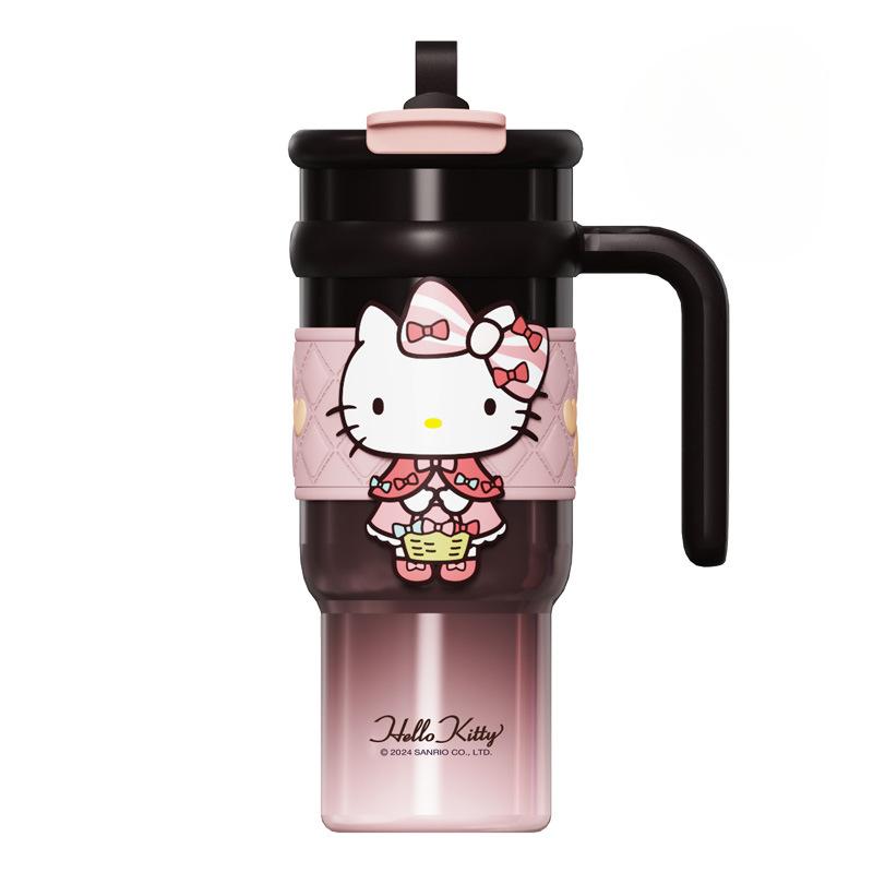 

Термос Sanrio Hello Kitty из нержавеющей стали 316, с двойными стенками для сохранения температуры холодных и горячих напитков, портативная кружка для путешествий 900ML