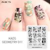 kads Geometry 3D Image Nail Stamping Plates Geometric Shape Nail Art Design Stamp Stencil Nails Tools Stamping Plate