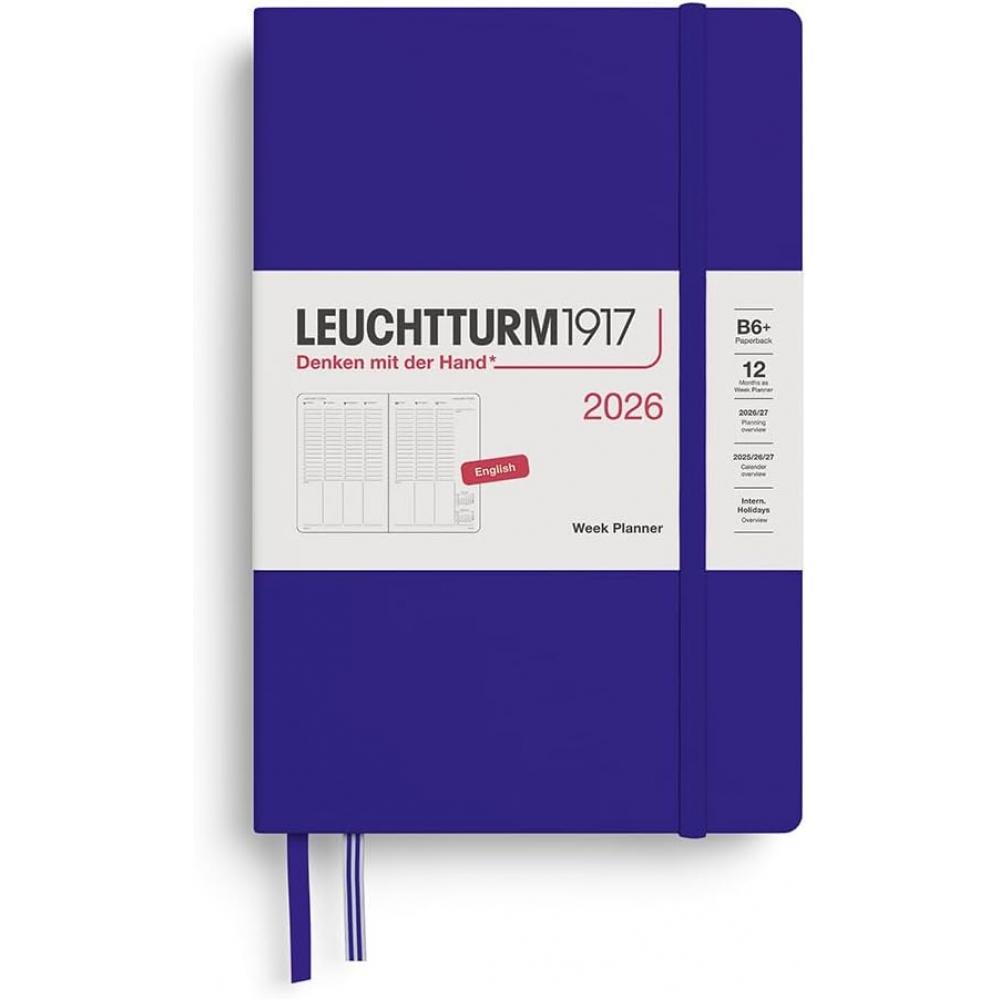 Leuchtturm1917 Week Planner Paperback  B6+  2026 12 Months Ink English 372770 Paperback  B6+  Ink