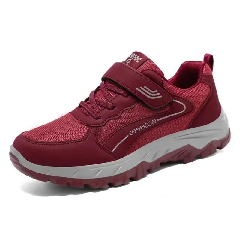 Middle Aged and Elderly Sports Shoes Sneakers for Man and Women  Spring New Casual Couple's Velcro Walking Shoes