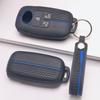 Smart Key Cover for Toyota Raize Tanto Rex Ativa Daihatsu Rocky Tanto Subaru Rex with Keychain Honeycomb Texture Metal Keychain Smart Key Fob Sleeve
