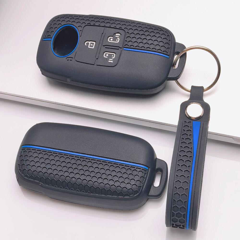 Smart Key Cover for Toyota Raize Tanto Rex Ativa Daihatsu Rocky Tanto Subaru Rex with Keychain Honeycomb Texture Metal Keychain Smart Key Fob Sleeve