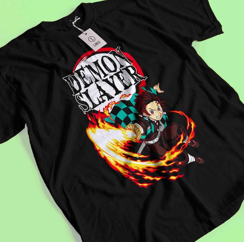 

Рубашка Истребитель демонов Футболка Тандзиро Футболка Зеницу Футболка Мудзан Дома Футболка Иноске Нэдзуко L