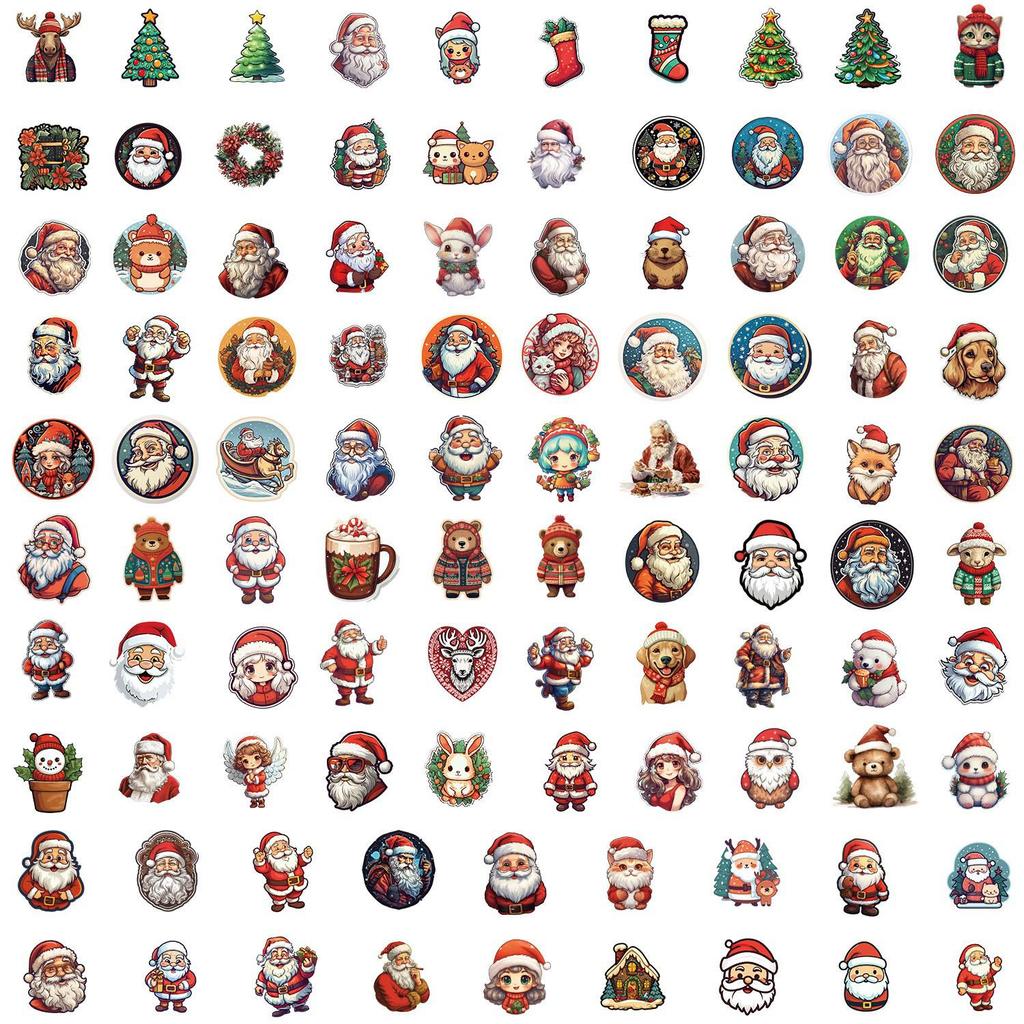 50 Waterproof Christmas Graffiti Stickers for Car, Phone, Water Bottle, Journal Decorations