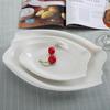 Creative Irregular Ceramic Plate - Pure White for Hot, Cold, and Stir-fry Dishes