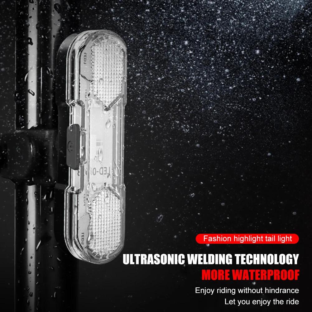 1/2PCS USB Rechargeable LED Bike Light Waterproof Bicycle Seatpost Cycling Tail Light Safety Warning Bicycle Rear Light