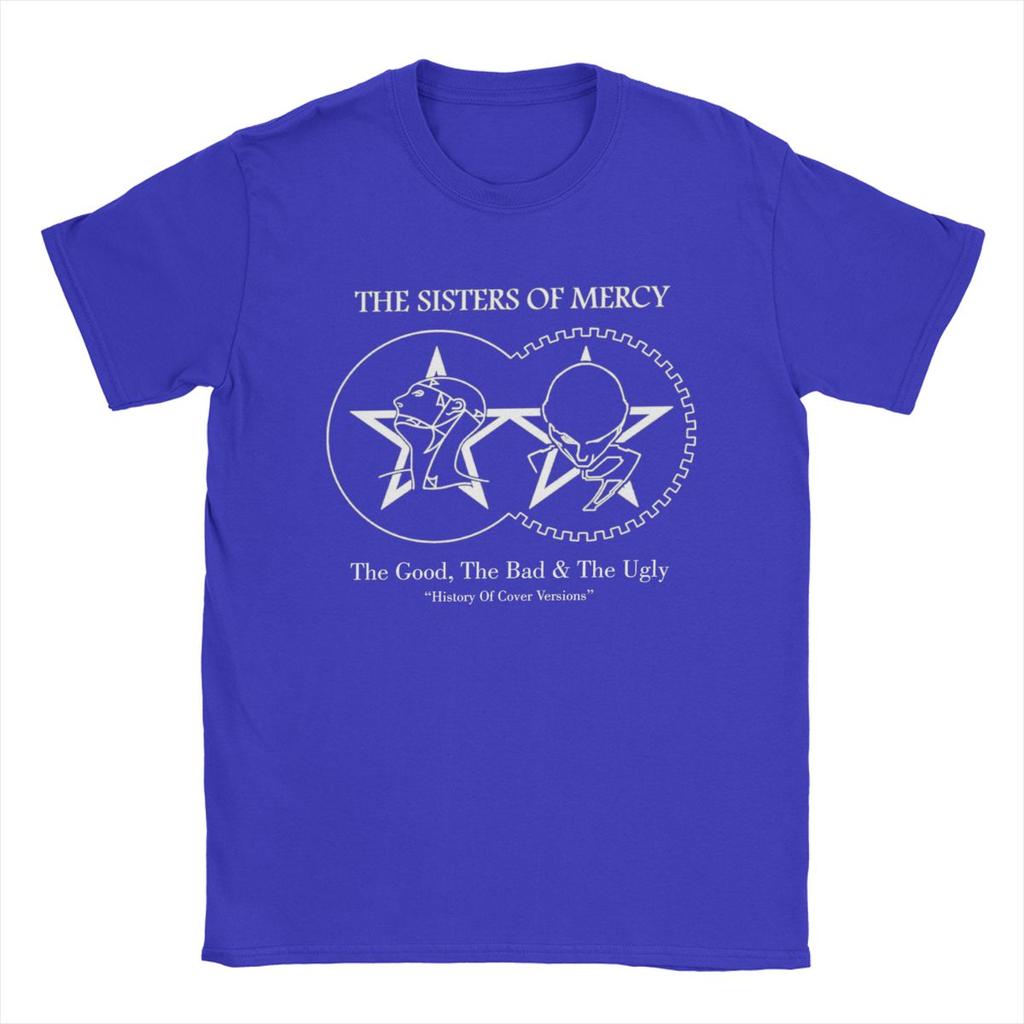 The Sisters Of Mercy Logotyp Musik T-shirt Herr Bomull Unik T-shirt Rund Hals T-shirt Kort Ärm Kläder Ny Ankomst