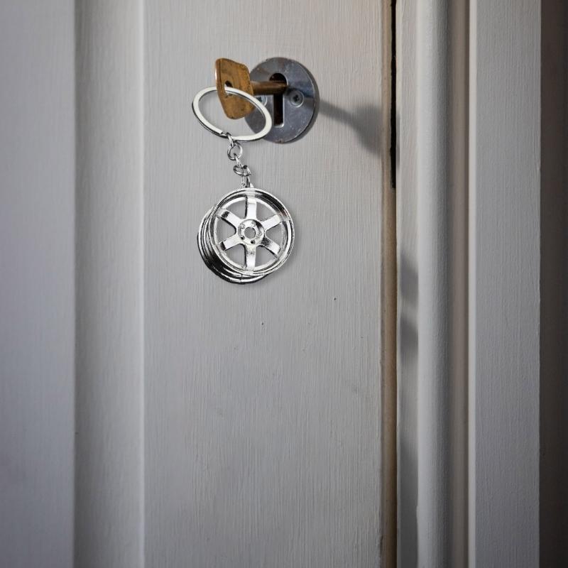 Portable Keychain Wheel Shape Key Ornament Suitable for Trendsetters and Anyone Seeking a Distinctive Style Statement