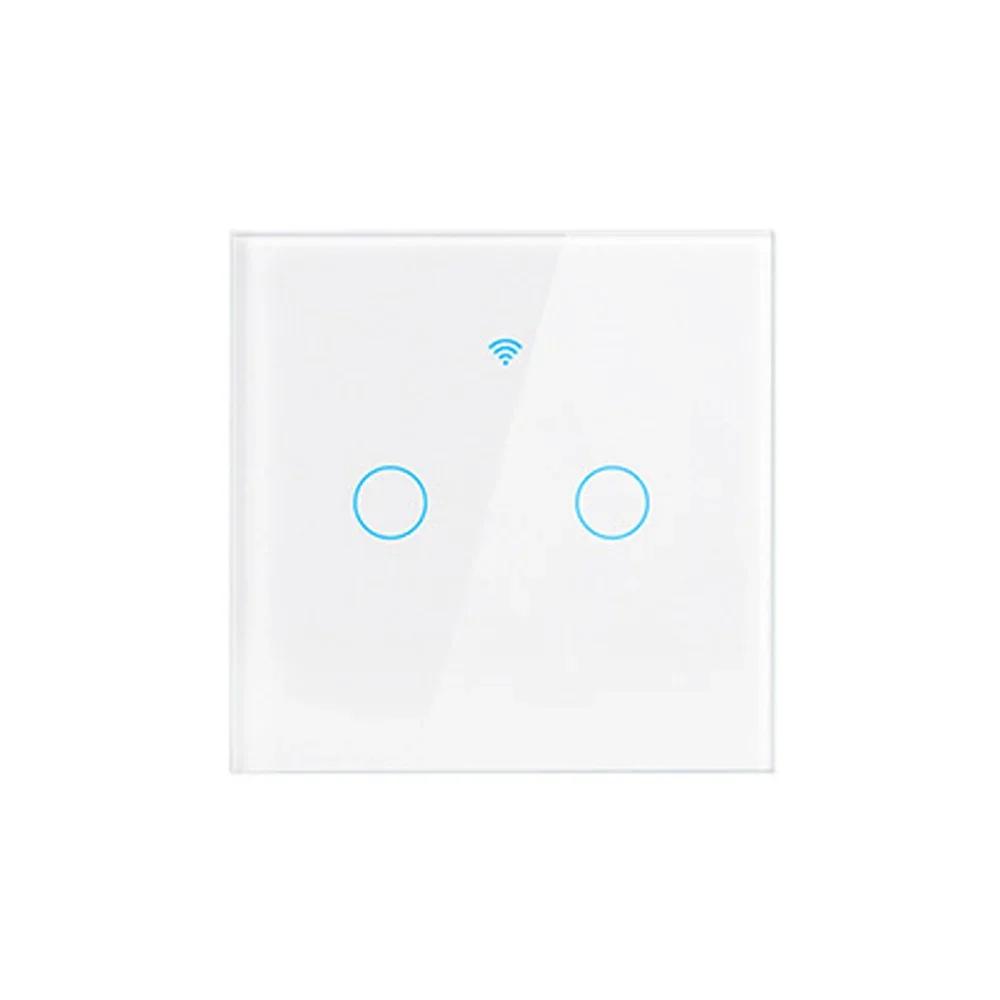 Tuya Wifi EU Smart Switches 1/2/3/4Gang Touch Light Switch Wall Sensor 433mhz RF Switches Smart Life for Alexa Google Home Alice