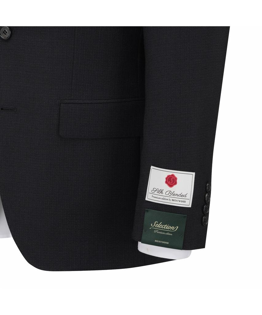 BRENTWOOD [Selection] Wool/Silk Classic Suit Jacket - Dark Navy Brfba26512Nyd