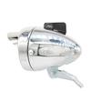 NOTRE Cannonball Light with On/Off Switch, Retro Design, Energy-Saving, High-Brightness LED, Two Mounting Brackets, Battery-Operated (Steel Silver)