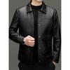 The First Layer of Cowhide Leather Jacket Lapel Jacket Autumn and Winter New Business Casual Leather Jacket Tide