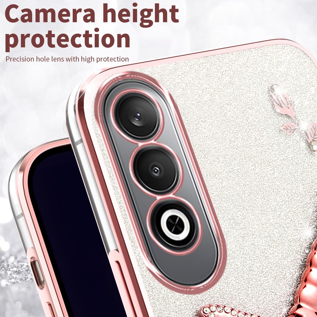 KADEM For OnePlus Nord CE4 5G Case Dragonfly Kickstand TPU Flowers Glitter Phone Cover