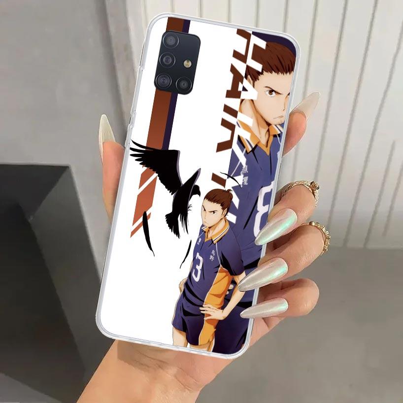 Anime Haikyuu Oya Schule Volleyball Handyhülle für Samsung Galaxy A52 A32 A22 A12 A02S A50S A30S A10S Note 20 Ultra 10 Plus S10